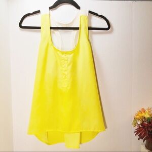 Bar III Yellow Racerback Tank Top